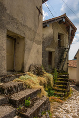 Fototapeta na wymiar The small historic hill village of Drenchia Inferiore in Friuli-Venezia Giulia, north east Italy