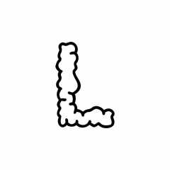 Cloud Vector Logo Letter Illustration L