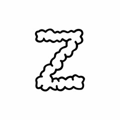Cloud Vector Logo Letter Illustration Z