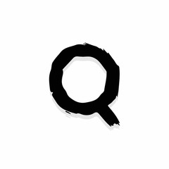 Scary Horror Logo Letter Q