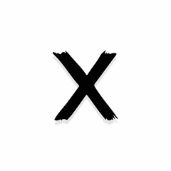 Scary Horror Logo Letter X