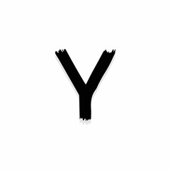 Scary Horror Logo Letter Y