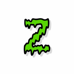 Slimy Vector Logo Illustration Z