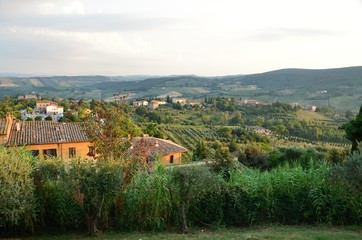 Fototapeta na wymiar San Gimignano city in Italy in Tuscany, Province of Siena