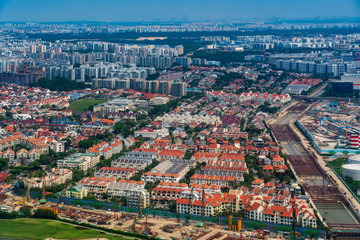 Obraz premium Aerial view of Bedok area in Singapore