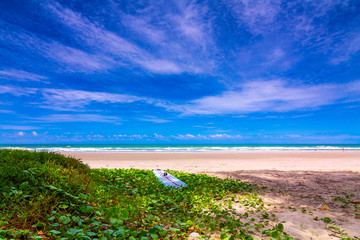 Seascape and the sky on a sunny day is a perfect day to relax.