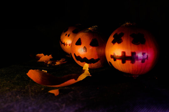 Cebola de Halloween