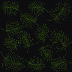 Fototapeta na wymiar Exotic palm leaves vector pattern illustration