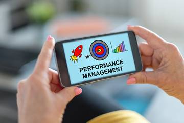 Performance management concept on a smartphone