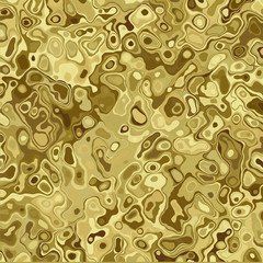 Abstract bright gold colored texture background with repeating structure of oil stains. Realistic golden vector pattern elegant, shiny and metal gradient template for gold border, frame, ribbn design