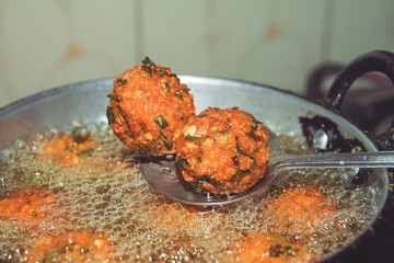 Indian Traditional Banana Flower Vadai