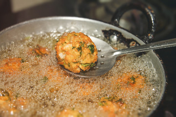 Indian Traditional Banana Flower Vadai