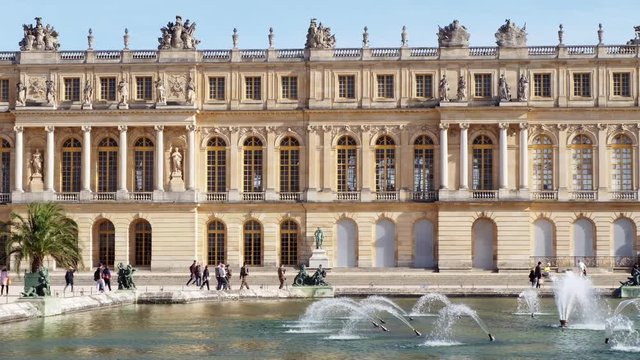 Versailles palace and gardens in France