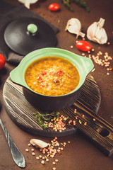 Lentil soup - Masoor Dal or Dal Tadka Curry