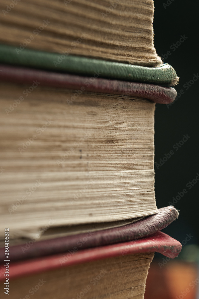 Aufkleber close up pages of book background. macro view.