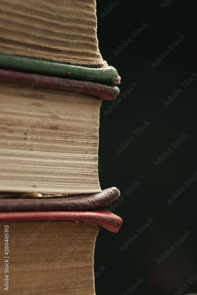 Aufkleber close up pages of book background. macro view.