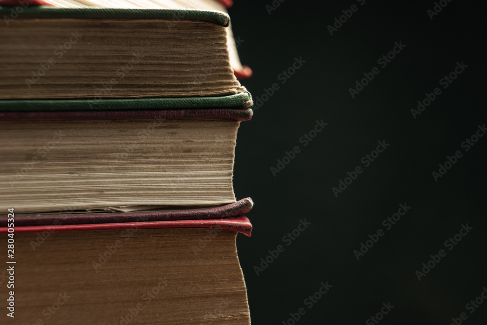 Aufkleber close up pages of book background. macro view.
