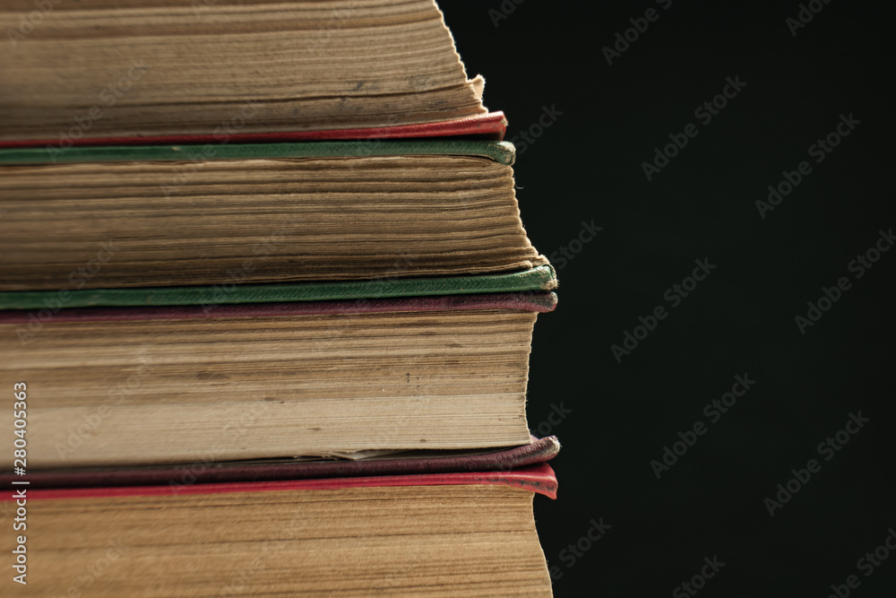 Aufkleber close up pages of book background. macro view.