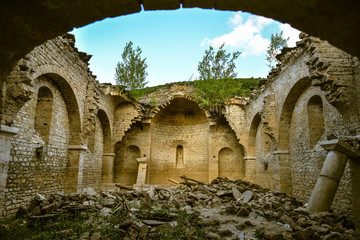  The Old St. Nicholas Church in Mavrovo was built in 1850. It was submerged in the local Mavrovo lake in 1953 after building the Hydro Power System Mavrovo. 