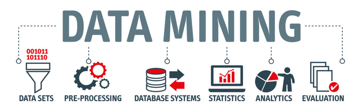 Data mining analysis concept illustration