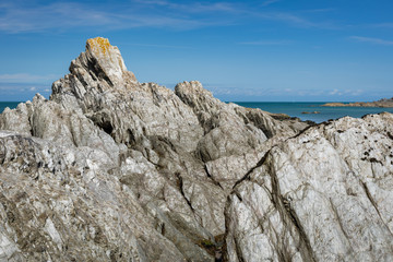 Rock formation at Lee Bay, North Devon, UK