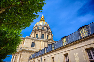 Fototapeta premium Paris, France - April 22, 2019 - Les Invalides is a complex of buildings containing museums and monuments, all relating to the military history of France.