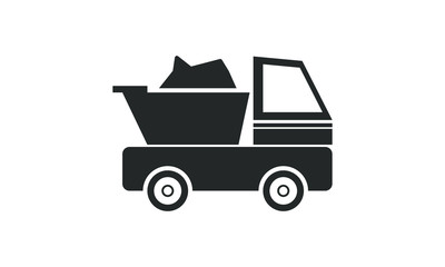 Dump truck icon vector 