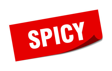 spicy sticker. spicy square isolated sign. spicy