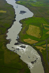 Río Markurfljól. Glaciar Mýrdalsjökull. Sur de Islandia