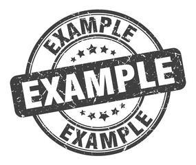 example stamp. example round grunge sign. example