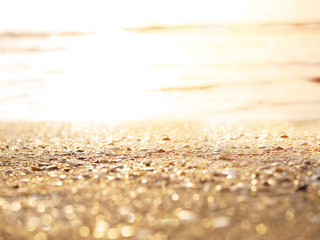 golden sand at sunset beach background