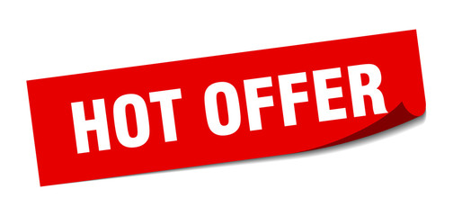 hot offer sticker. hot offer square isolated sign. hot offer