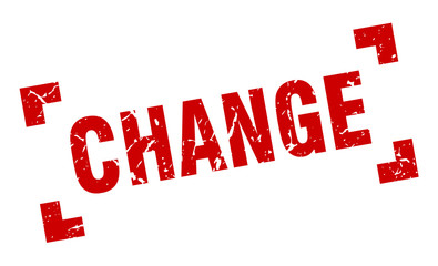 change stamp. change square grunge sign. change