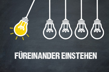 Fototapeta premium Füreinander einstehen