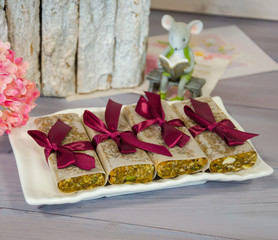 healthy energy protein bars and almond apricot truffles