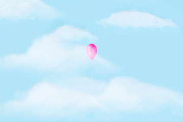 Obraz premium balloons in the sky and clouds
