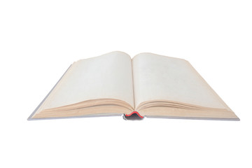 open old book on white background