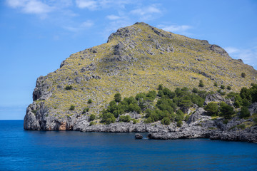 Fototapeta na wymiar Seascape. North coast of the island of Mallorca,