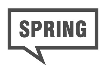 spring sign. spring square speech bubble. spring