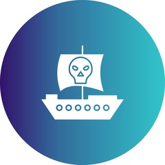 Fototapeta premium Pirate Ship icon for your project
