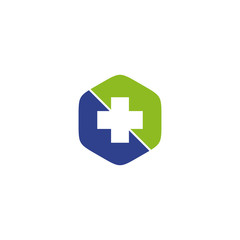 Medical and health care logo design vector template