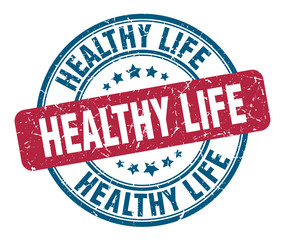 healthy life stamp. healthy life round grunge sign. healthy life