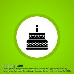  Happy birthday cake icon for your project