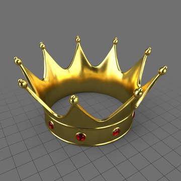 Gold crown with gemstones 2