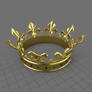 Gold crown with gemstones 1