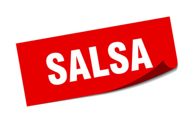 salsa sticker. salsa square isolated sign. salsa