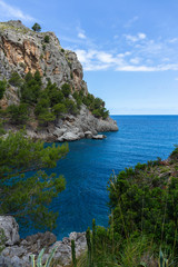 Fototapeta na wymiar Seascape. North coast of the island of Mallorca,