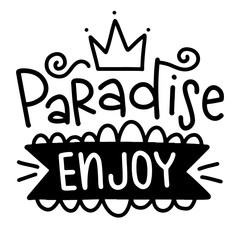 Summer lettering composition with decor.