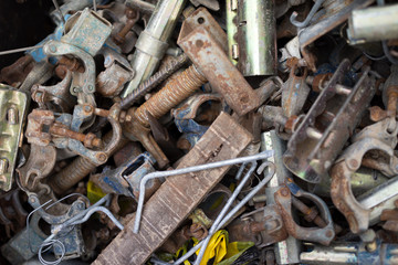 Steel scraped from construction site