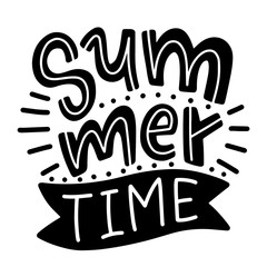 Summer lettering composition with decor.